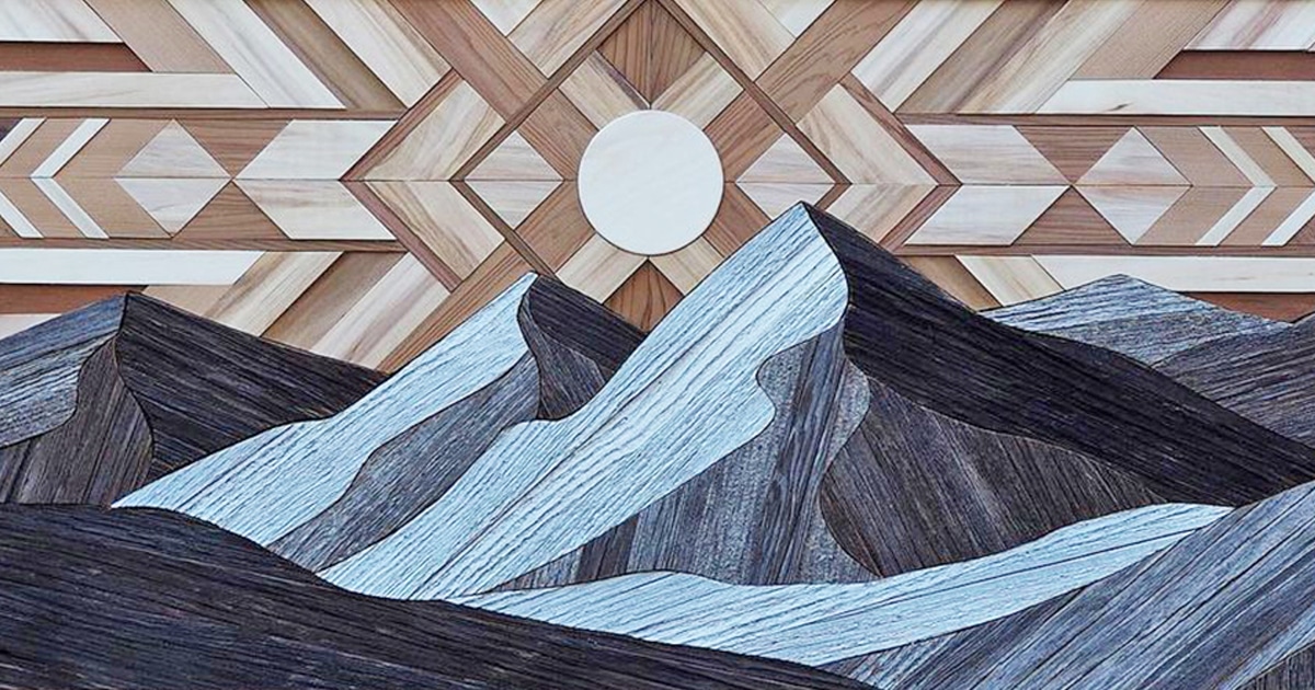 Artist Celebrates the Beauty of Nature With Striking Reclaimed Wood Art