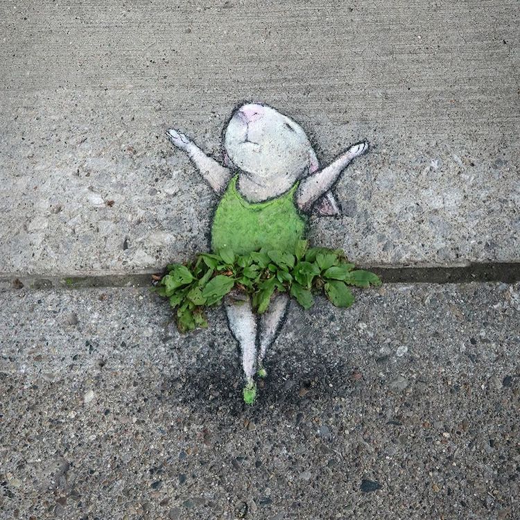 Charming Sidewalk Chalk Art by David Zinn Makes the Everyday Magical