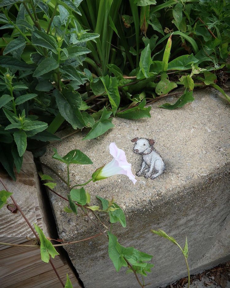 Art Craie trottoir Illustration par David Zinn