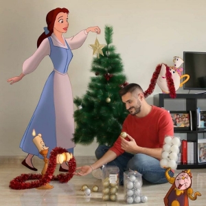 Guy Photoshops Disney Characters Into His Own Daily Life