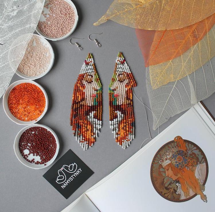 Famous Art Bead Earrings by Hanna Hupalo