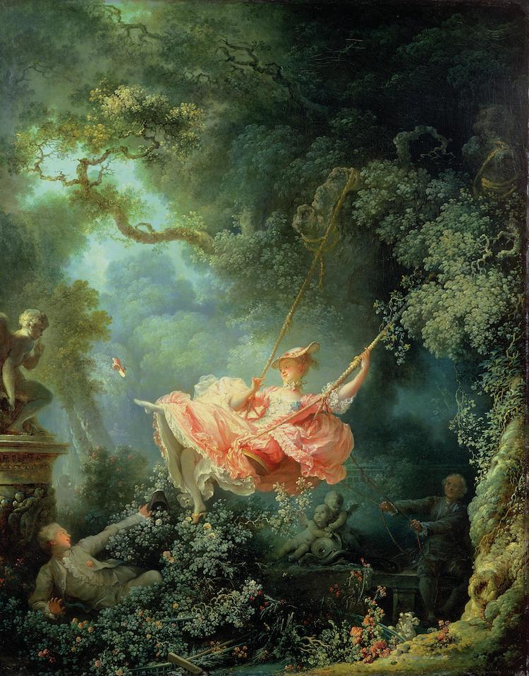 The Swing Painting by Jean-Honore Fragonard