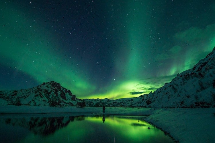 Aurores boréales en Islande 