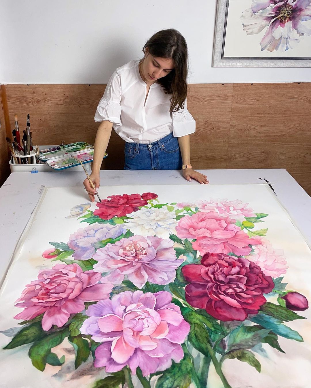 Peintures à l'aquarelle de fleurs par Janet Pulcho