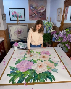 Massive Watercolor Paintings Capture Beautiful Flowers