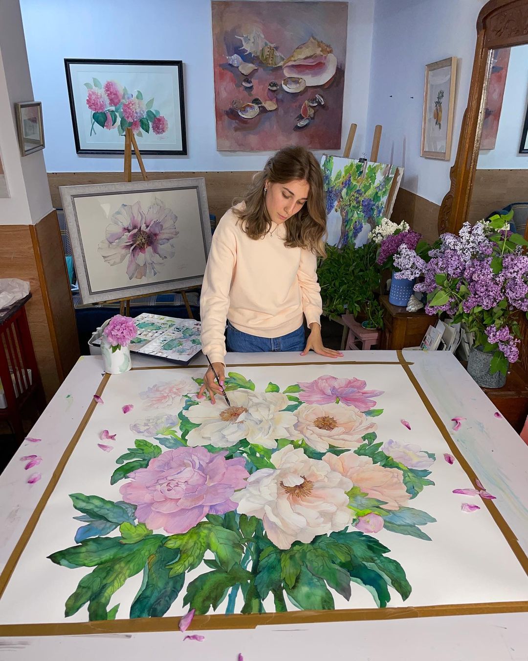 Peintures à l'aquarelle de fleurs par Janet Pulcho