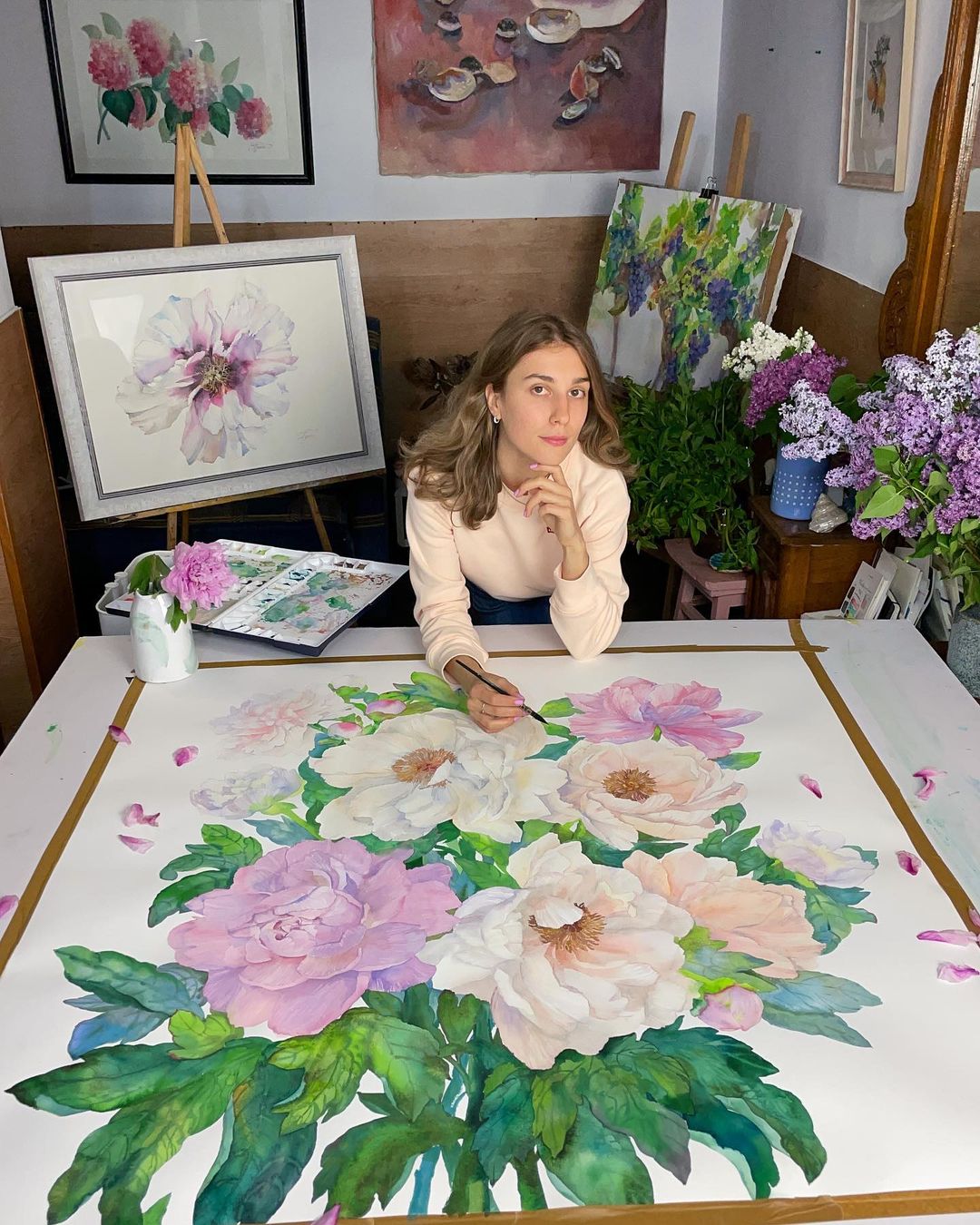 Peintures à l'aquarelle de fleurs par Janet Pulcho
