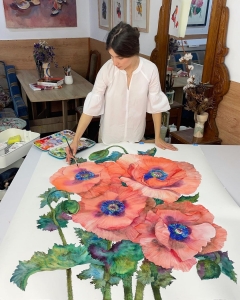 Massive Watercolor Paintings Capture Beautiful Flowers