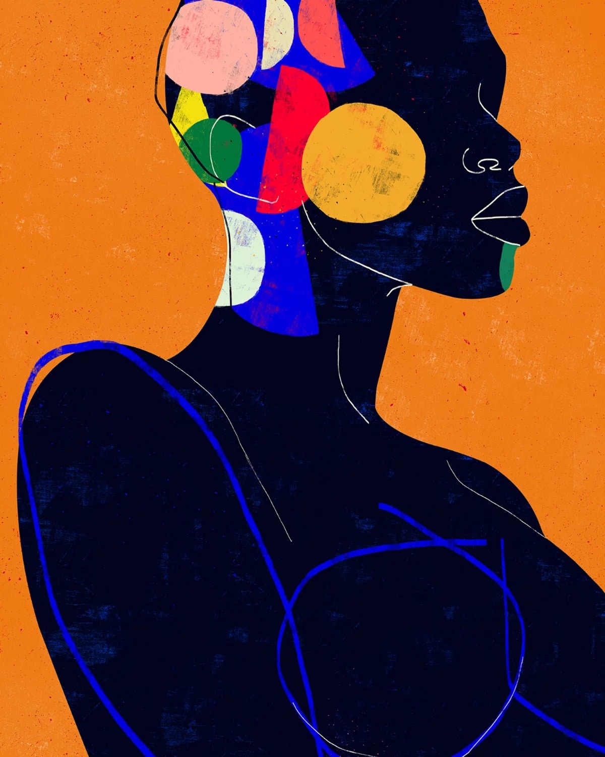 Colorful Geometric Shapes and Line Graphic Art Prints by Luciano Cian