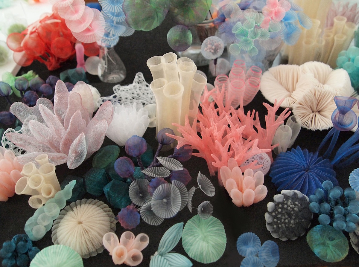 Sculptures textiles inspirées de l'océan par Mariko Kusumoto