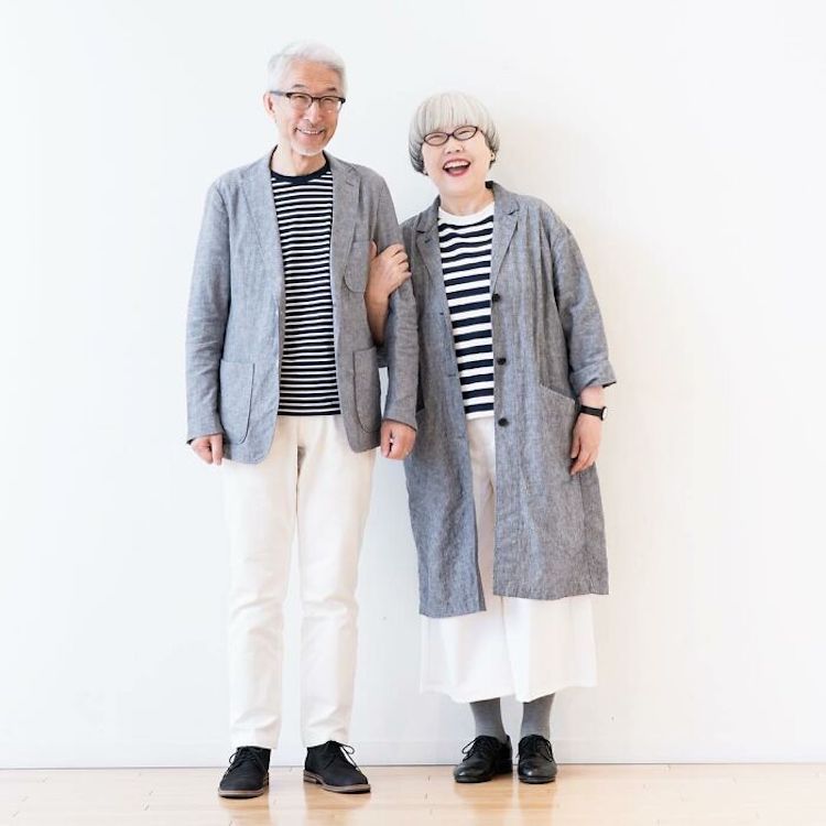 pareja japonesa con atuendos coordinados por bonpon