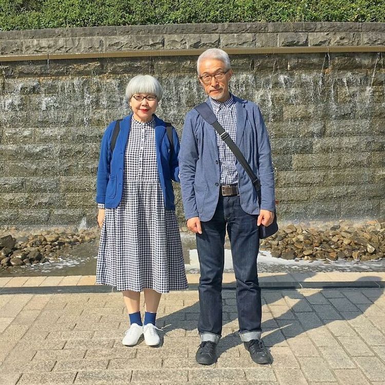 pareja japonesa con atuendos coordinados por bonpon