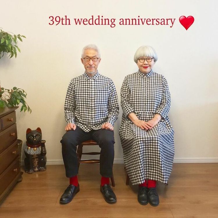 This Older Japanese Couple Wear Matching Outfits Every Day Bored Panda