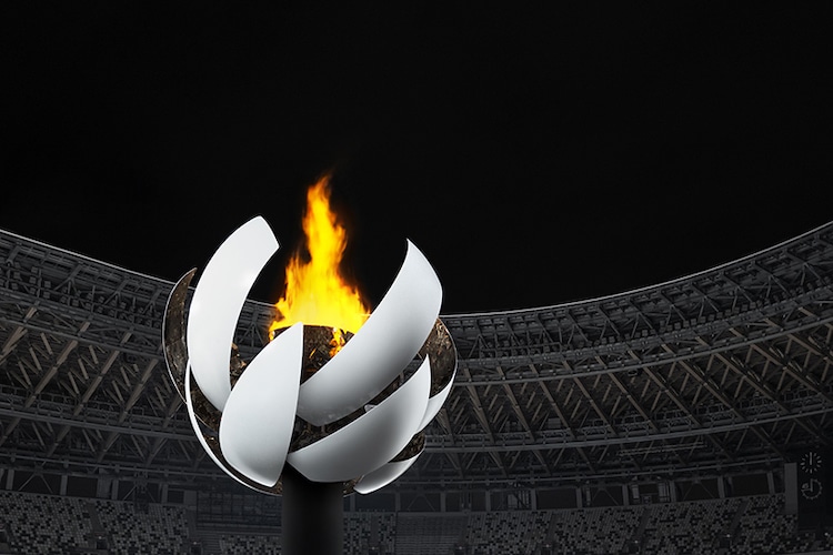 Hydrogen Fuel Burning Olympic Cauldron Designed by Nendo