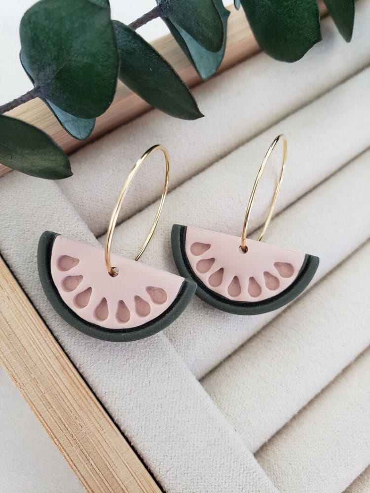 Watermelon Polymer Clay Earrings