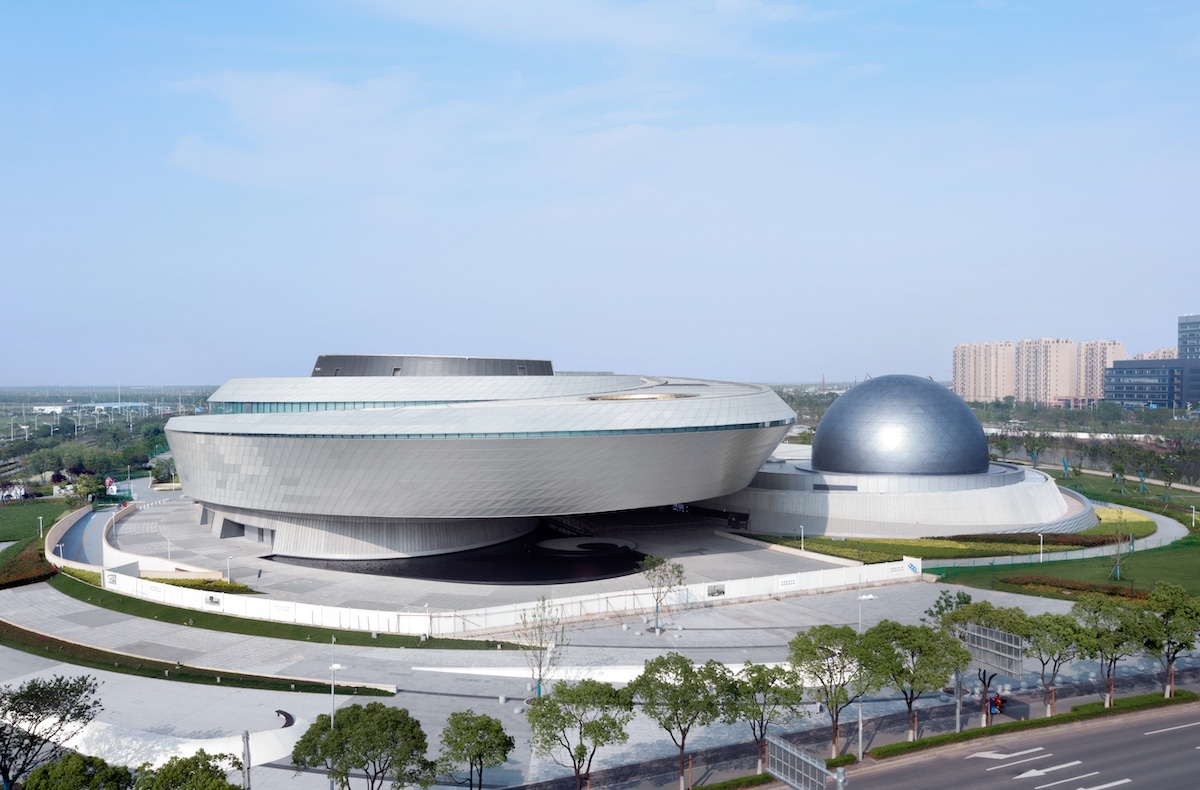 Aerial View of the Shanghai Astronomy Museum by Ennead Architects, Captured by Arch-Exist