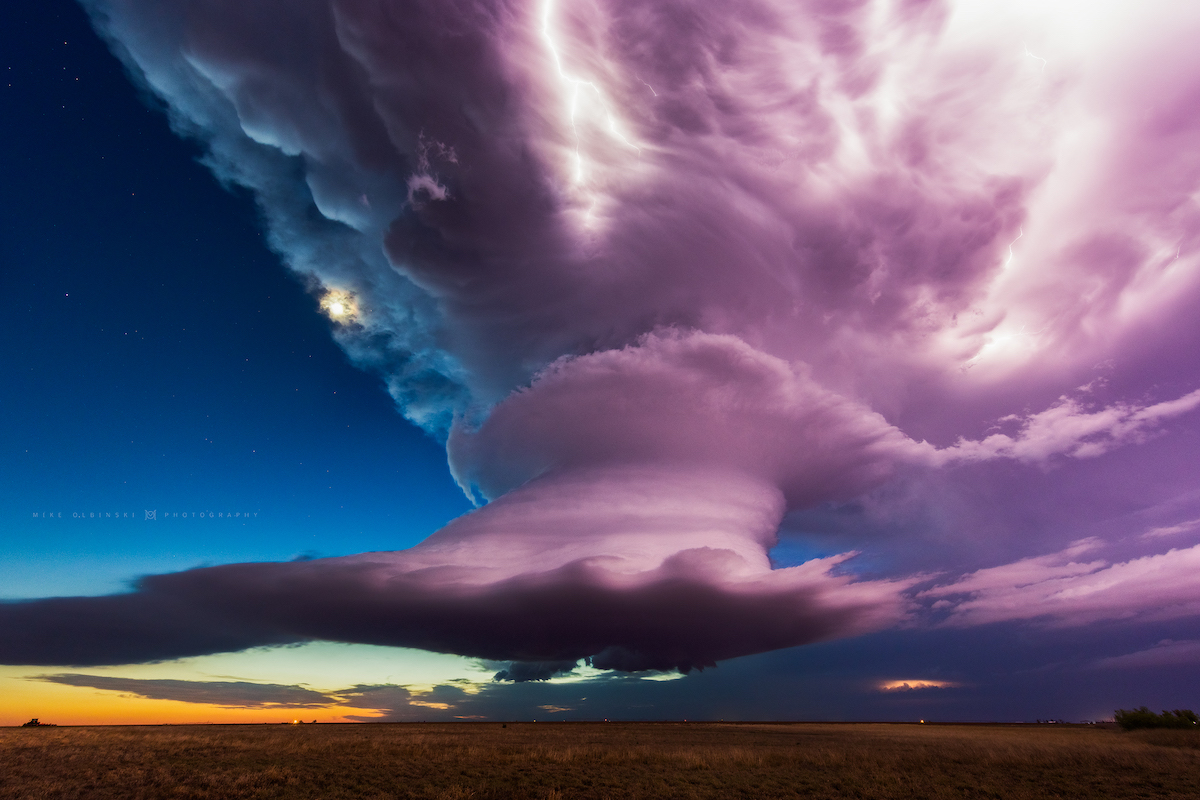 Purple Supercell by Storm Chaser Mike Oblinski