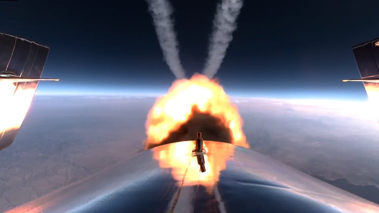 Rocket Engine on Virgin Galactic Unity 
