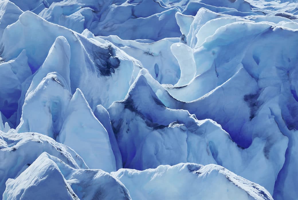 pinturas de paisajes de hielo por Zaria Forman