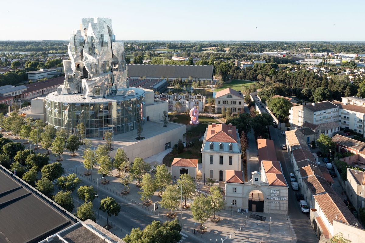 City Overview of Frank Gehry's Luma Arles Tower Captured by Photographer Iwan Baan