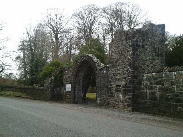 Gate of Dunsany Castle in County Meath Ireland