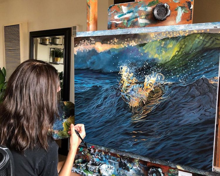 Peinture de vagues par Andreea Berindei