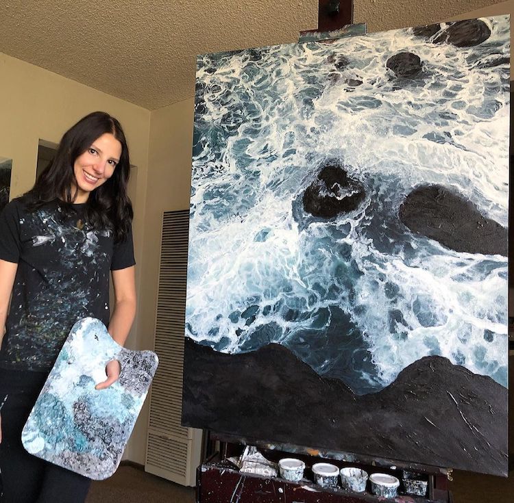 Acylic Ocean Paintings by Andreea Berindei