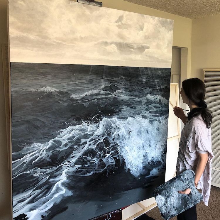 Acylic Ocean Paintings by Andreea Berindei