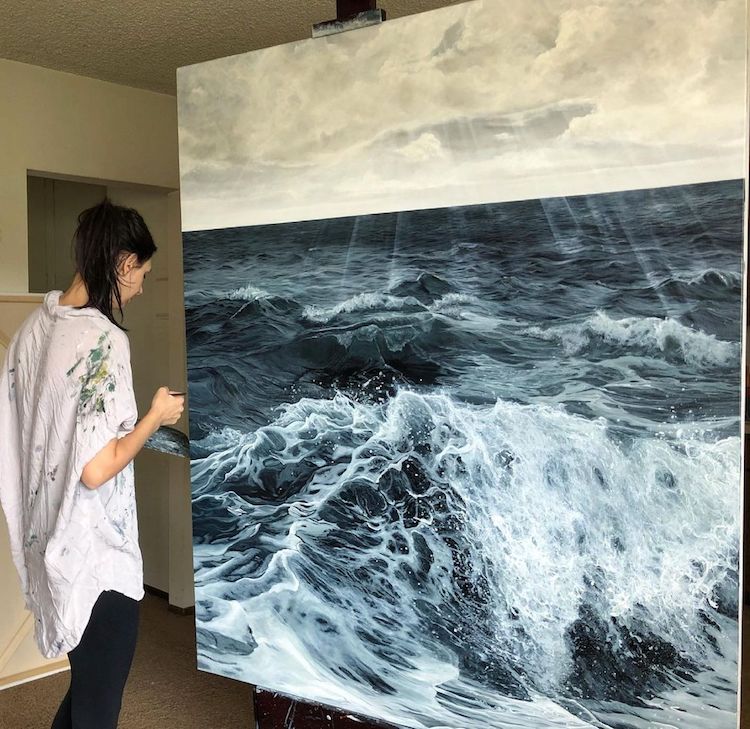 Acylic Ocean Paintings by Andreea Berindei