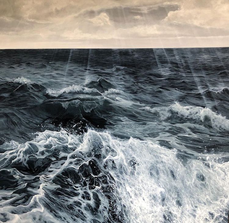 Peinture de l'océan par Andreea Berindei