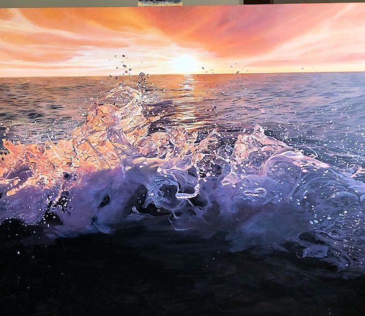 Acylic Ocean Paintings by Andreea Berindei