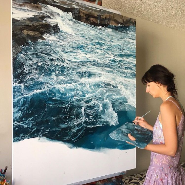 Acylic Ocean Paintings by Andreea Berindei