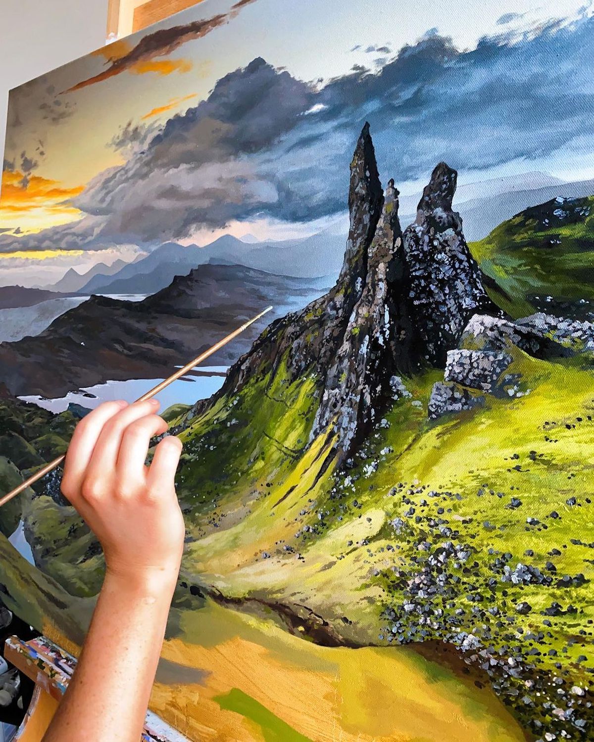 Oil Painting of Scotland by Courtney Myers