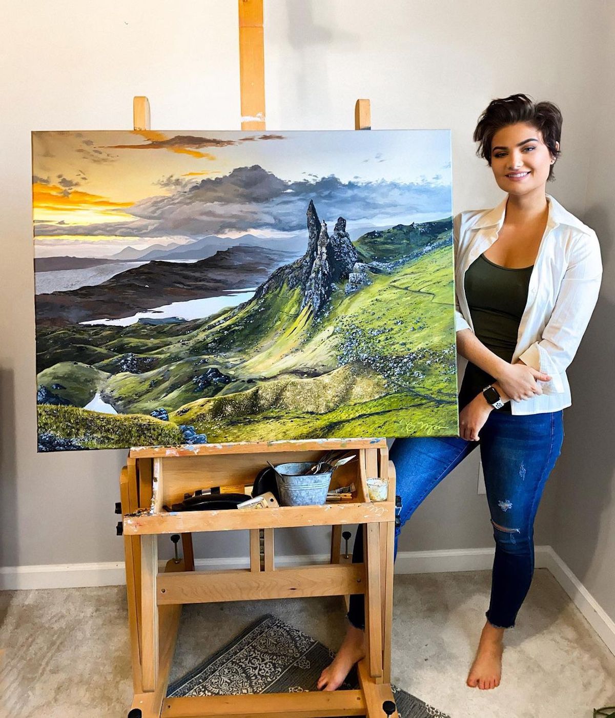 Oil Painting of Scotland by Courtney Myers