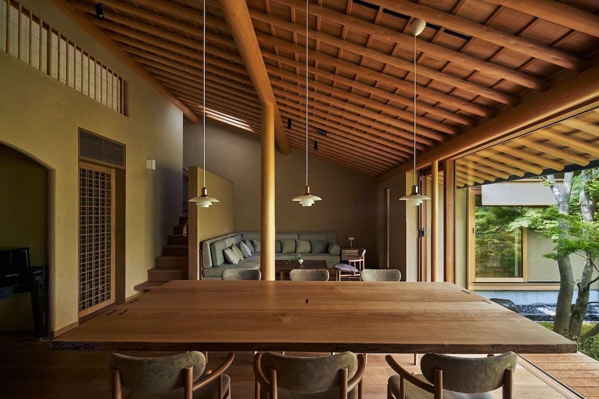 Interior of the House of the Sacred Rock by Hiroshi Nakamura & NAP in Kyoto, Japan