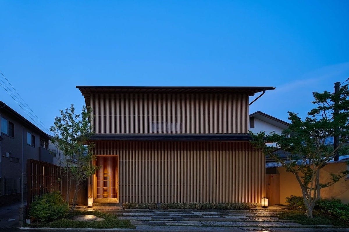 Exterior of the House of the Sacred Rock by Hiroshi Nakamura & NAP in Kyoto, Japan