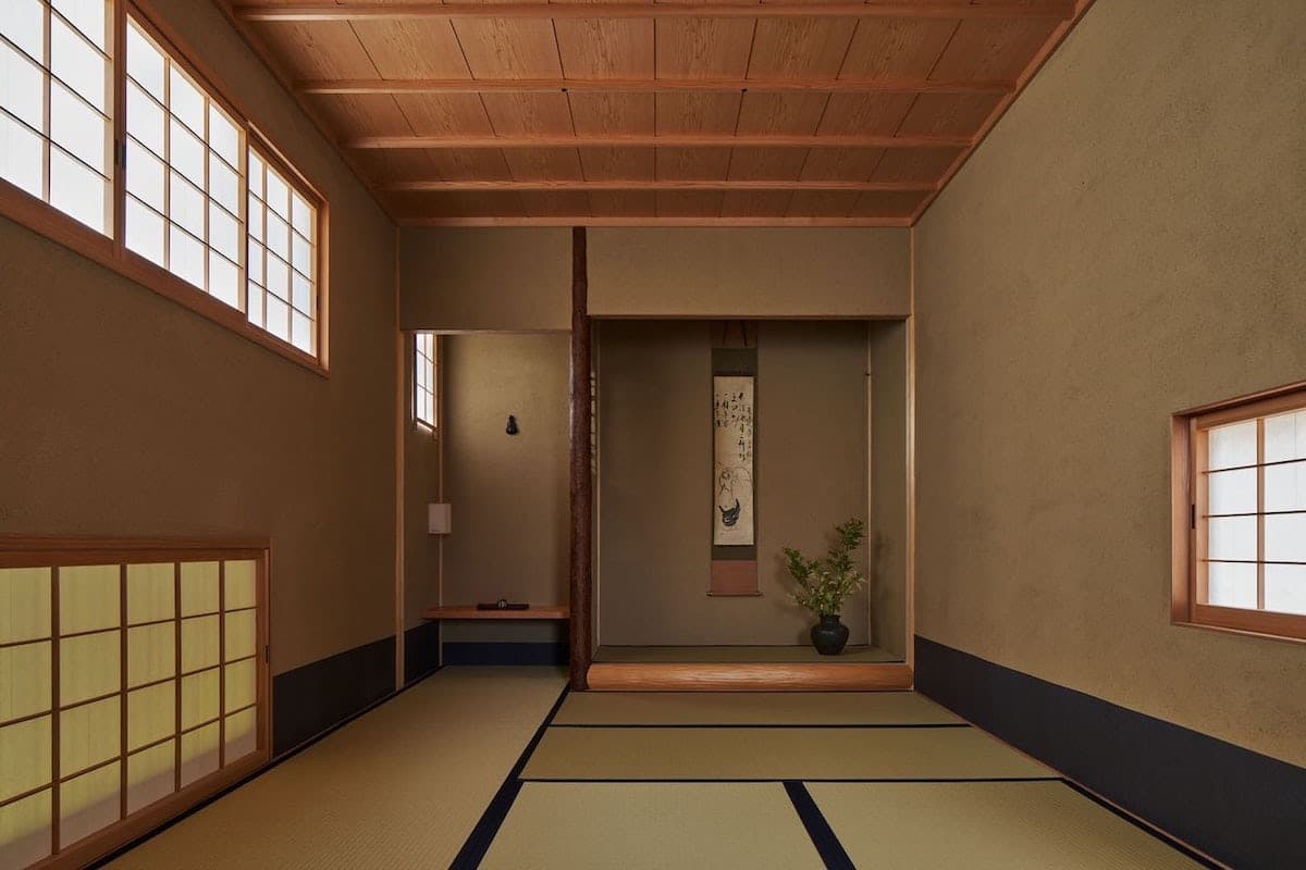 Interior of the House of the Sacred Rock by Hiroshi Nakamura & NAP in Kyoto, Japan