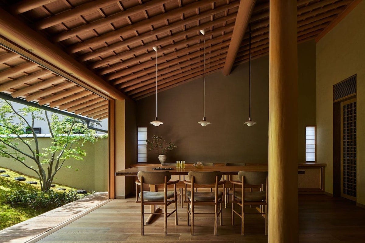 Interior of the House of the Sacred Rock by Hiroshi Nakamura & NAP in Kyoto, Japan