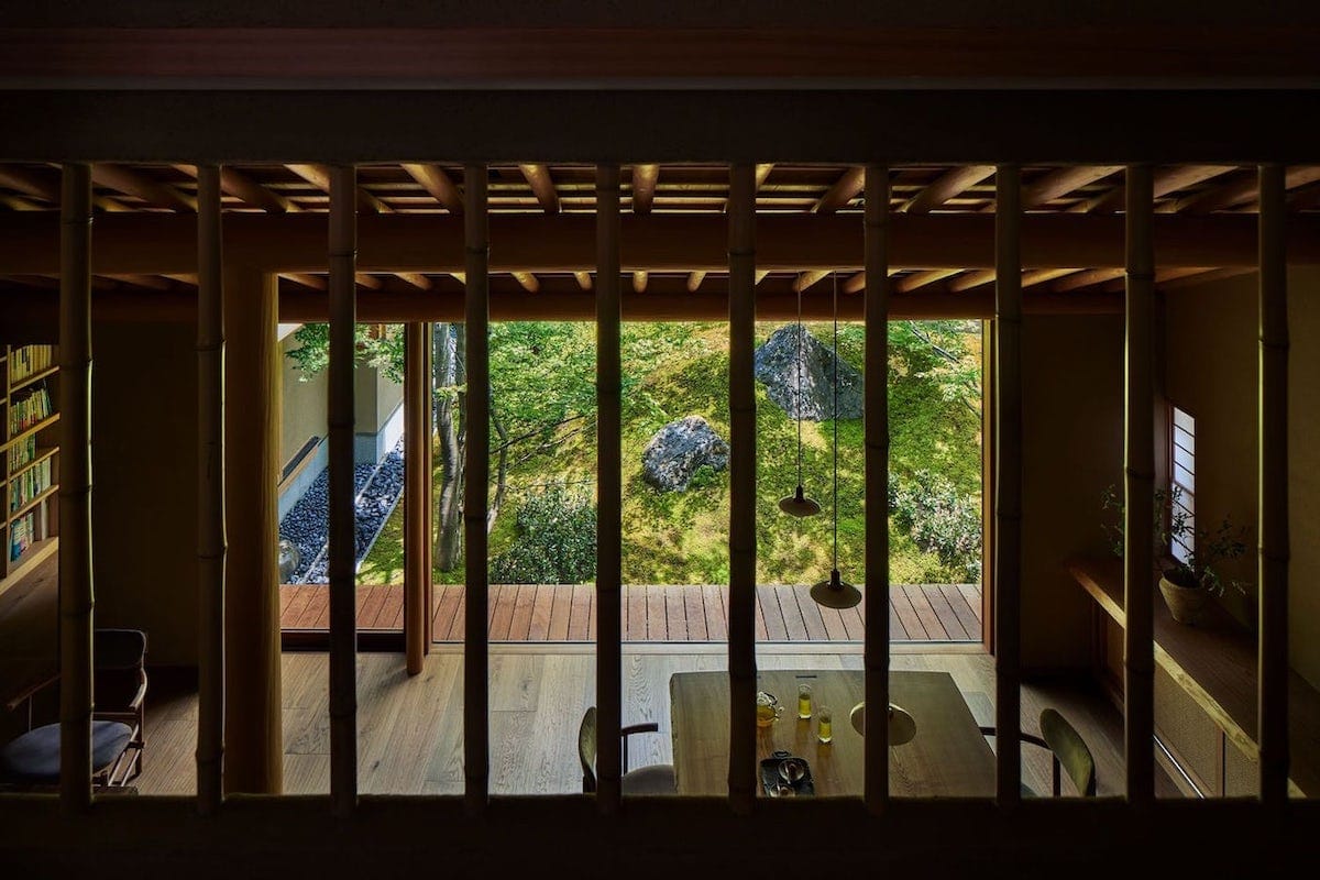 Looking Out of the House of the Sacred Rock by Hiroshi Nakamura & NAP in Kyoto, Japan