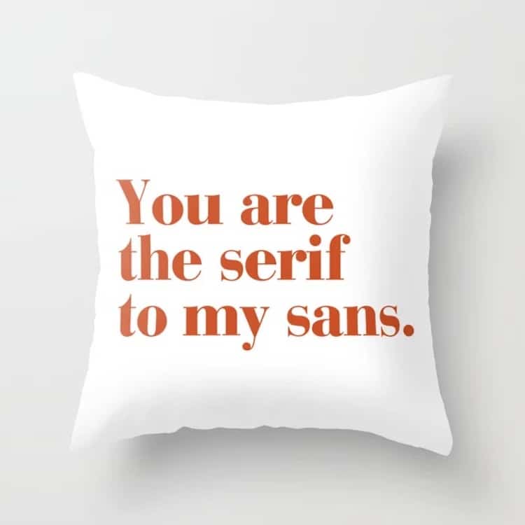 Sans Serif Pillow