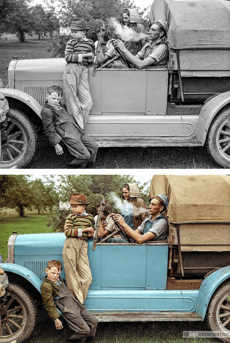 Old Black and White Photos in Color