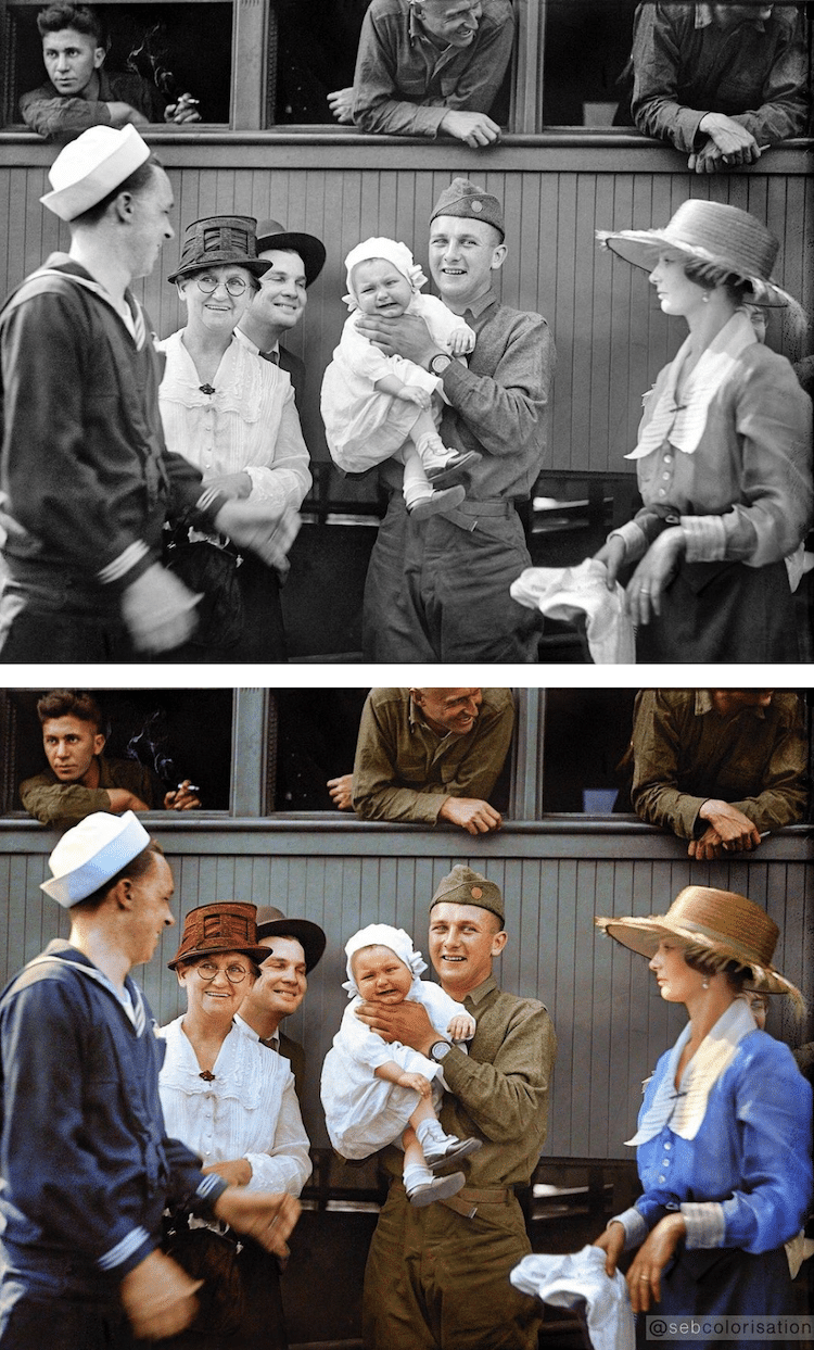 Old Black and White Photos in Color