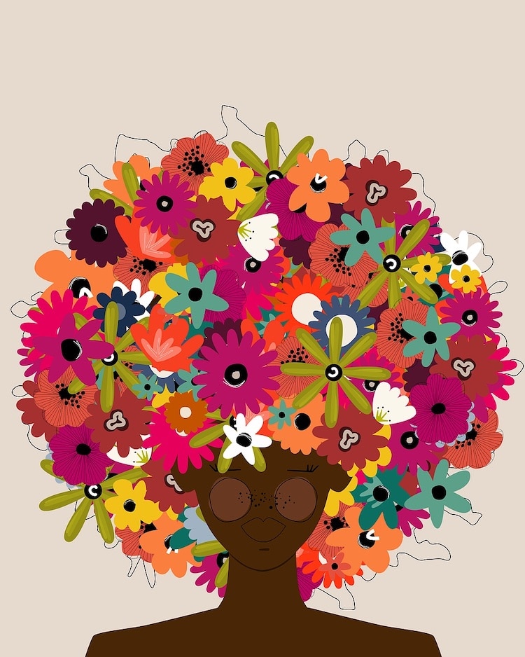 She Is This Floral Digital Illustrations