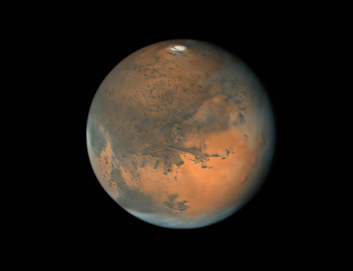 View of Mars with Valles Marineris