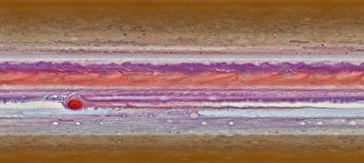 Gros plan sur les nuages de Jupiter