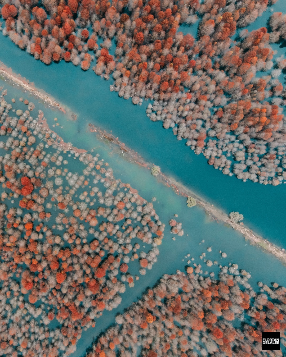 Aerial View of Chinese Waterway