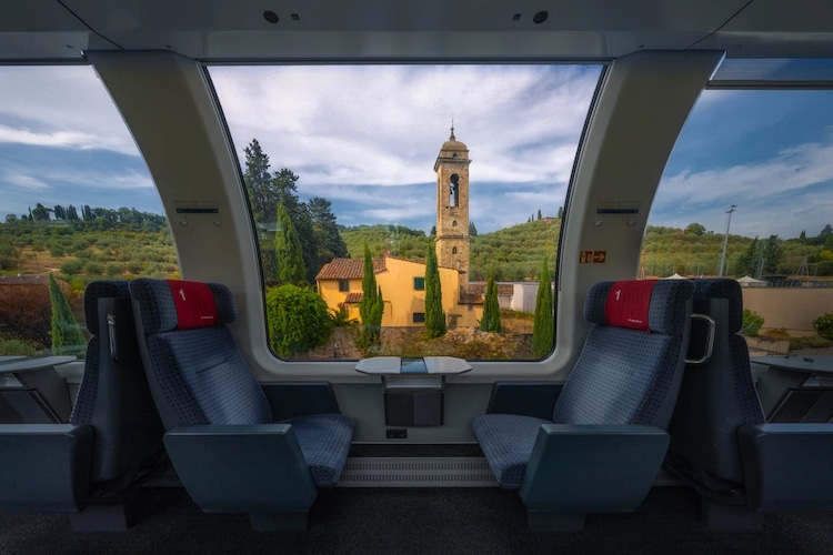 View of European Countryside from Train