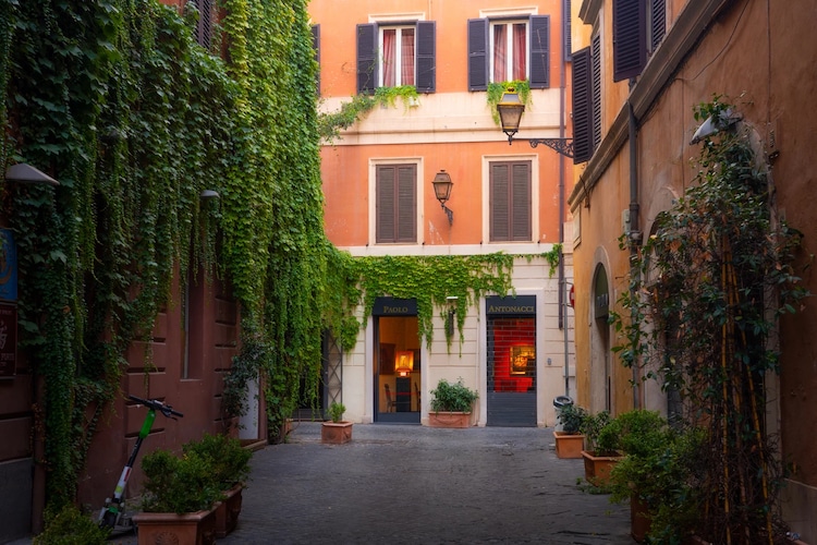 Quiet Street in Rome, Italy