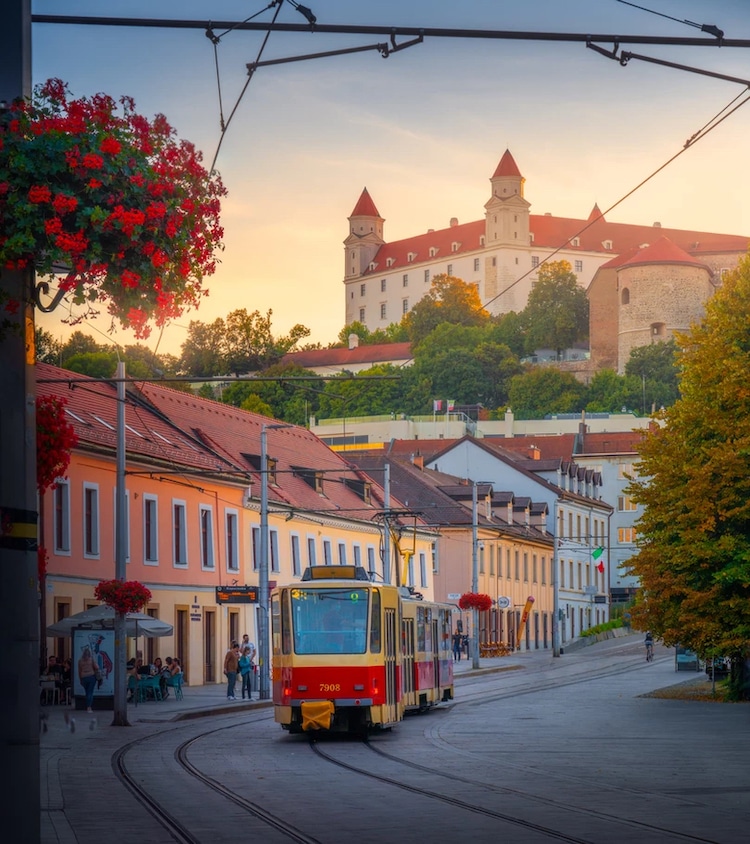 Street Car in Bratislava, Slovakia 