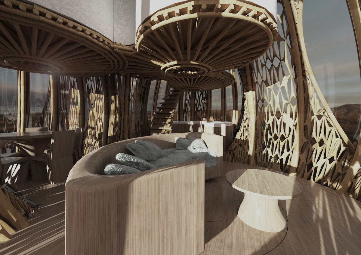 Interior of Basket-Inspired Wellness Center by DeD Studio